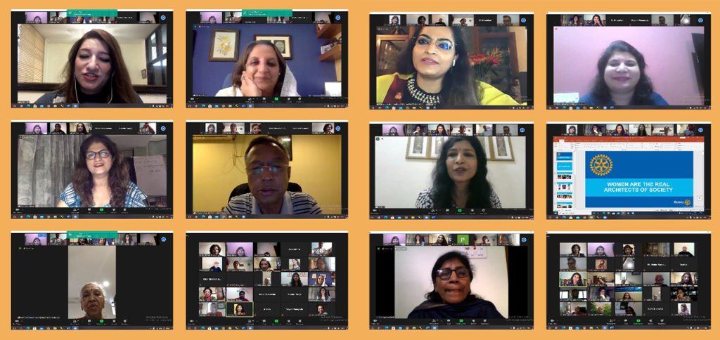 “Rotarian Women Leadership in South Asia” Webinar with International Clubs