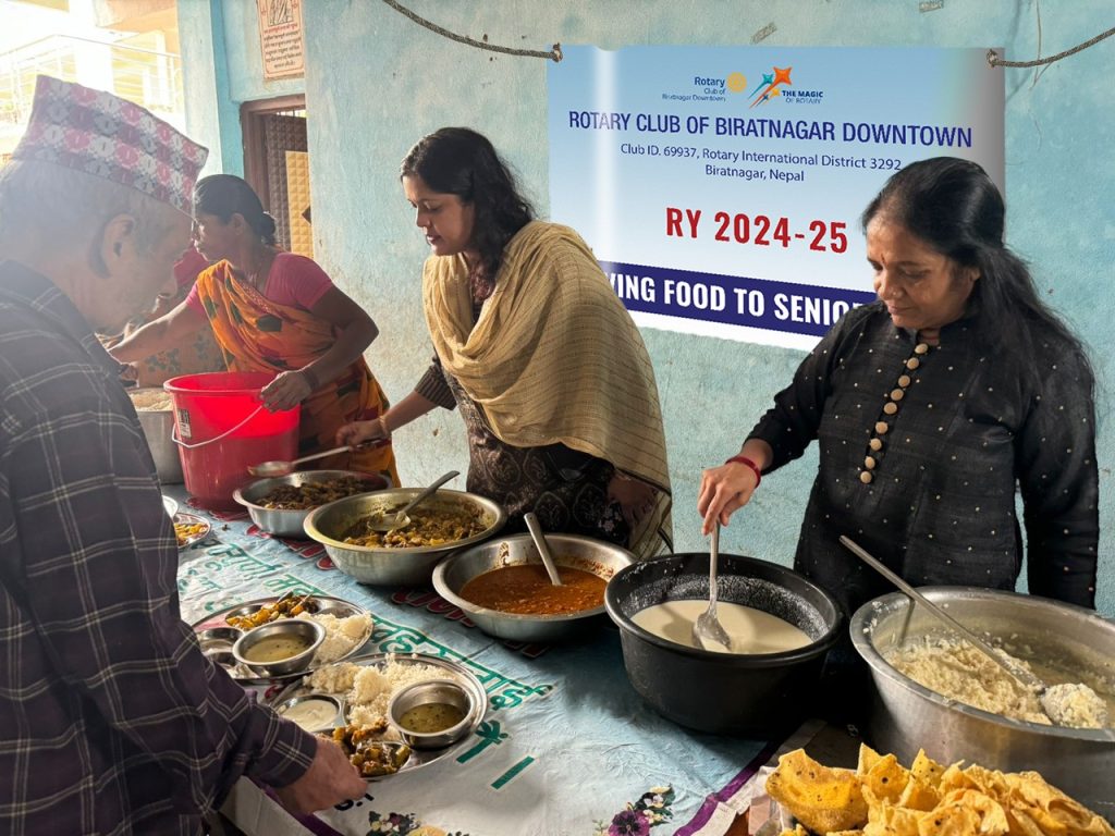 Serving Food to Senior Citizens