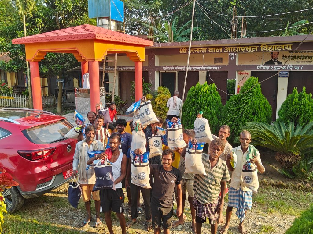 Ration Kit Distribution for Flood-Affected Families
