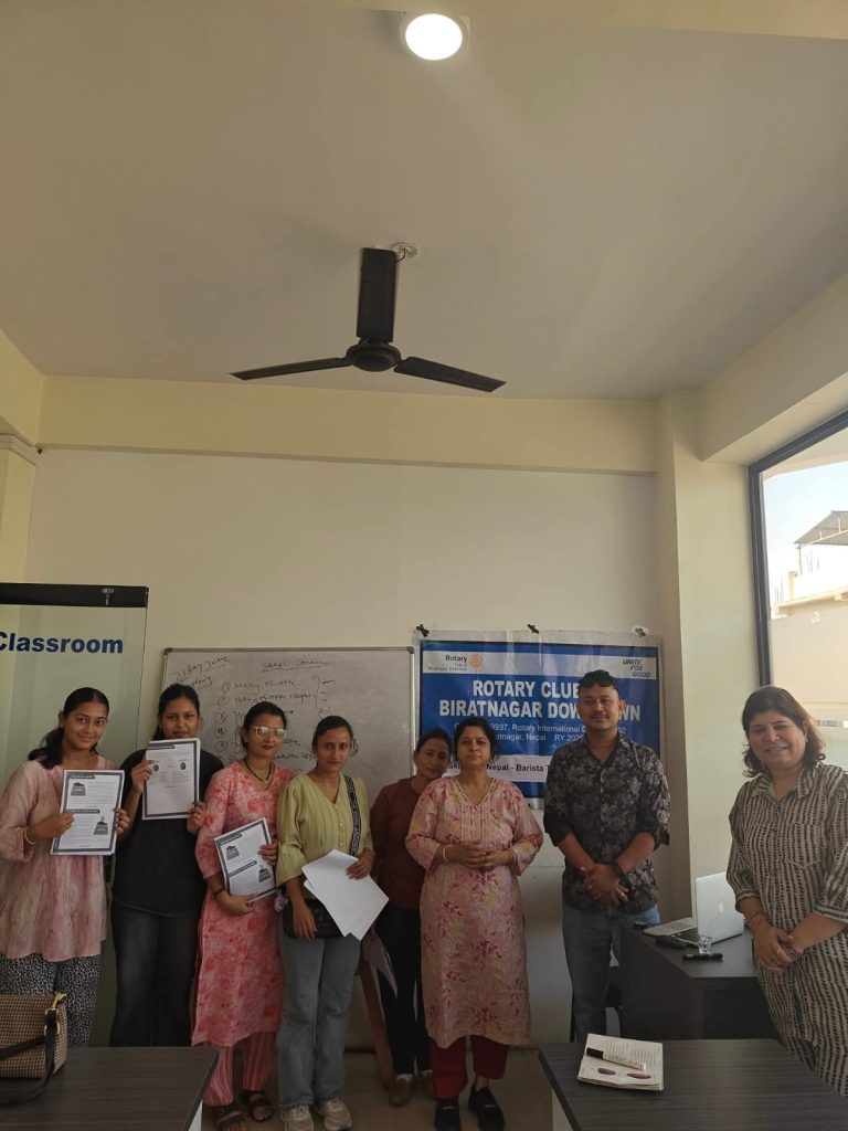 Skill Brew Nepal” – Barista Training Program (Certificate Distribution Program)