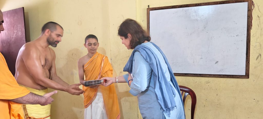 Shade of Care – Umbrella Distribution for Sanskrit Students